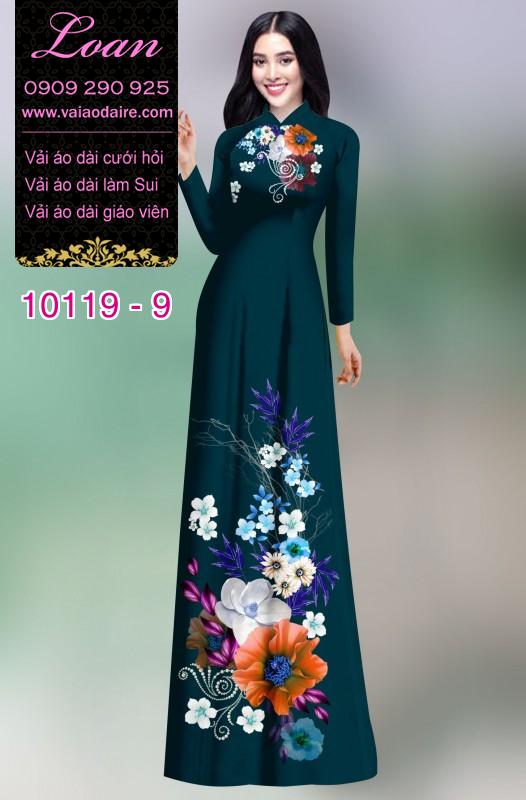 Vải áo dài hoa 3D