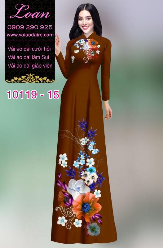 Vải áo dài hoa 3D