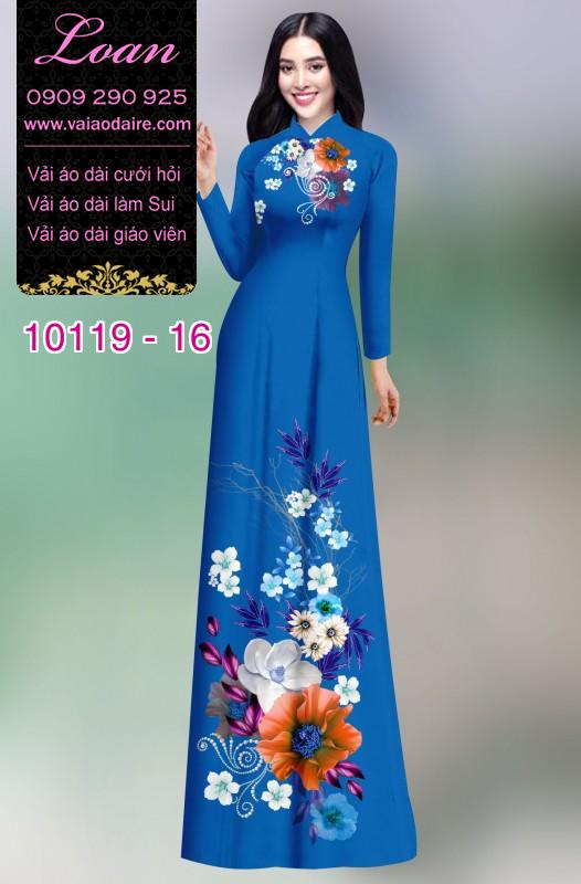 Vải áo dài hoa 3D