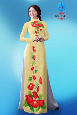 Vải áo dài hoa chạy dọc-DT 1012