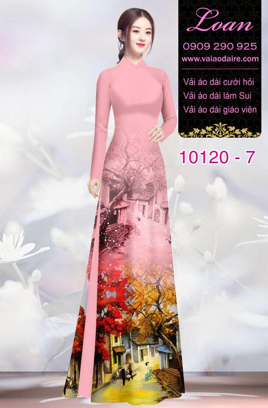Vải áo dài phong cảnh