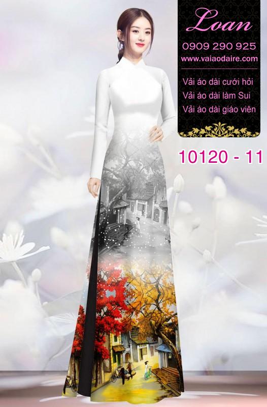 Vải áo dài phong cảnh