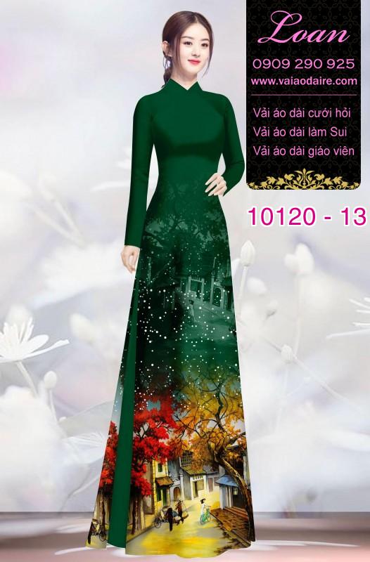 Vải áo dài phong cảnh