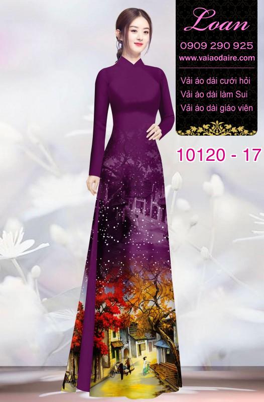 Vải áo dài phong cảnh