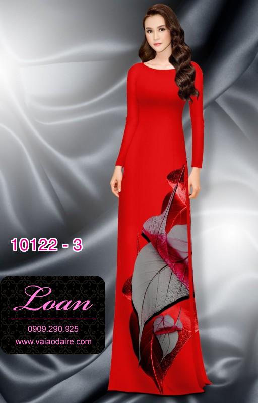 Vải áo dài hoa 3D