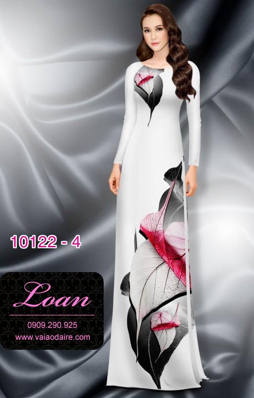 Vải áo dài hoa 3D