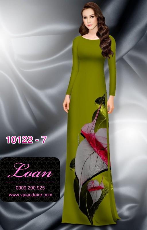 Vải áo dài hoa 3D