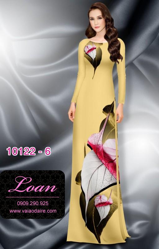 Vải áo dài hoa 3D