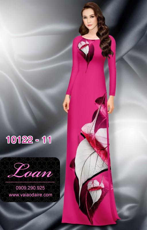 Vải áo dài hoa 3D