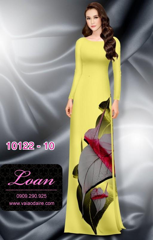 Vải áo dài hoa 3D