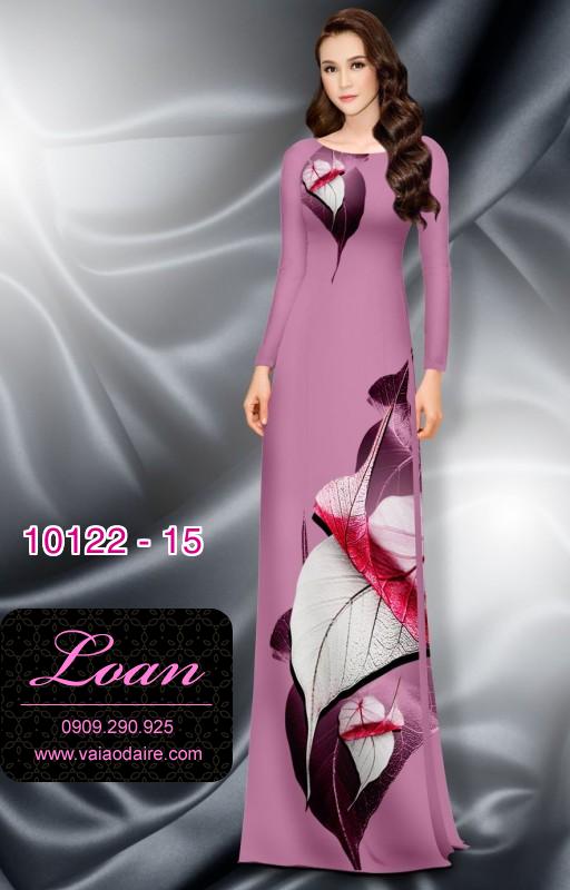 Vải áo dài hoa 3D