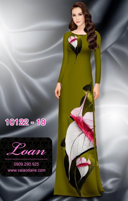 Vải áo dài hoa 3D