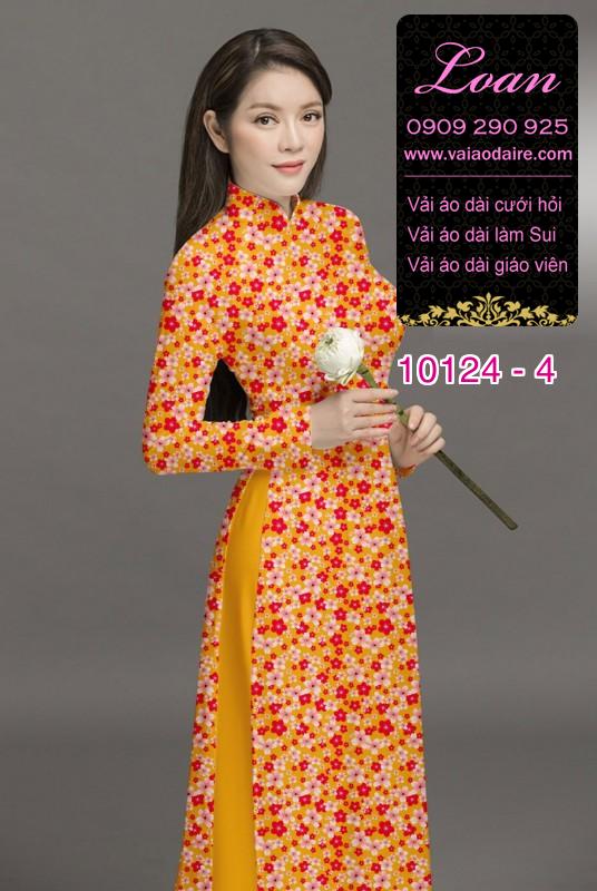 Vải áo dài hoa nhí Vải áo dài hoa nhí