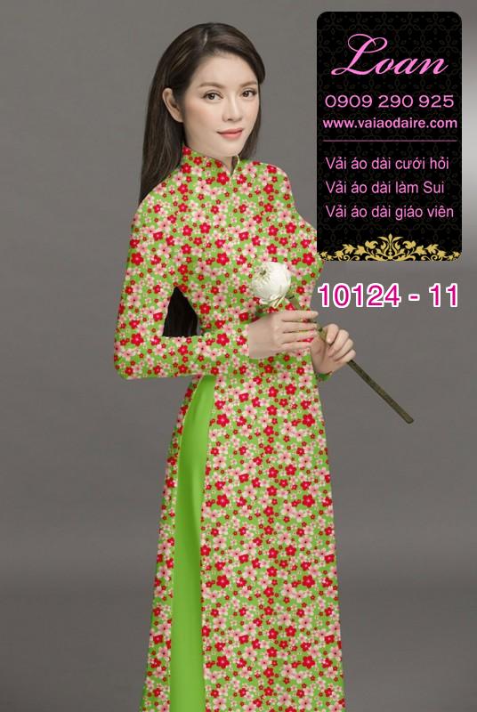 Vải áo dài hoa nhí Vải áo dài hoa nhí