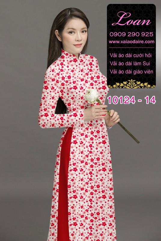 Vải áo dài hoa nhí Vải áo dài hoa nhí