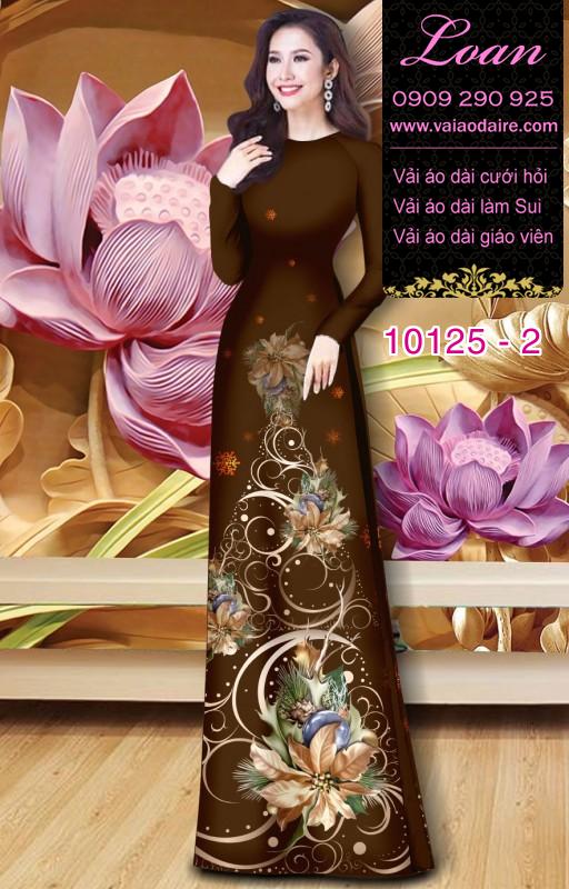 Vải áo dài hoa 3D Vải áo dài hoa 3D