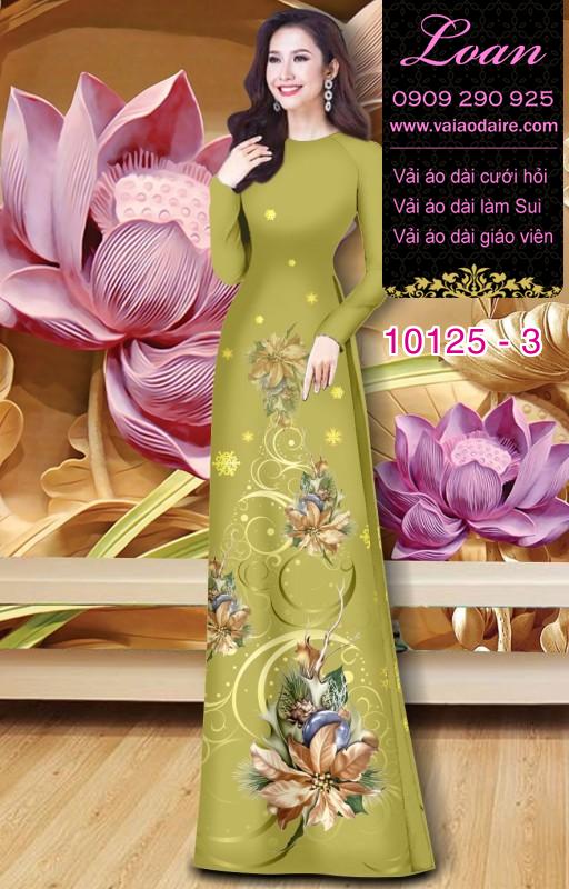 Vải áo dài hoa 3D Vải áo dài hoa 3D