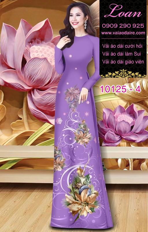Vải áo dài hoa 3D Vải áo dài hoa 3D