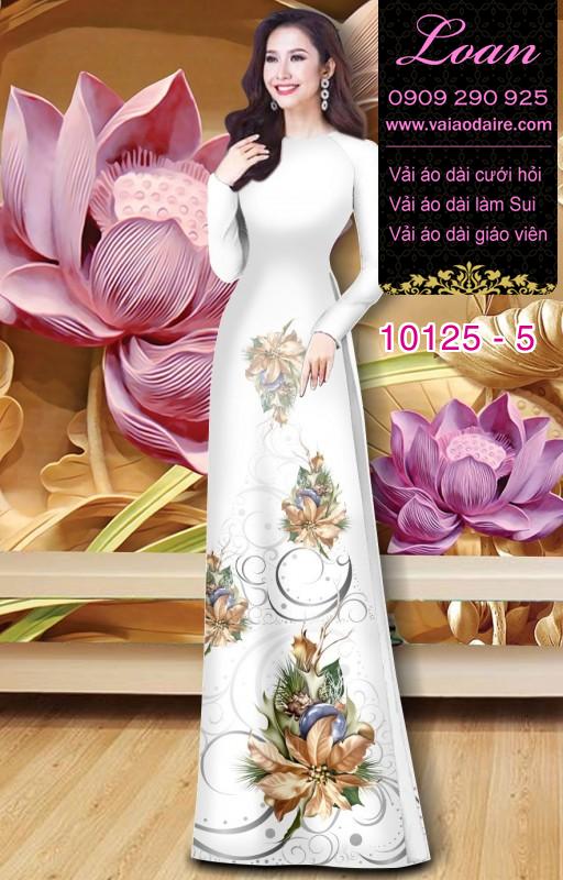 Vải áo dài hoa 3D Vải áo dài hoa 3D