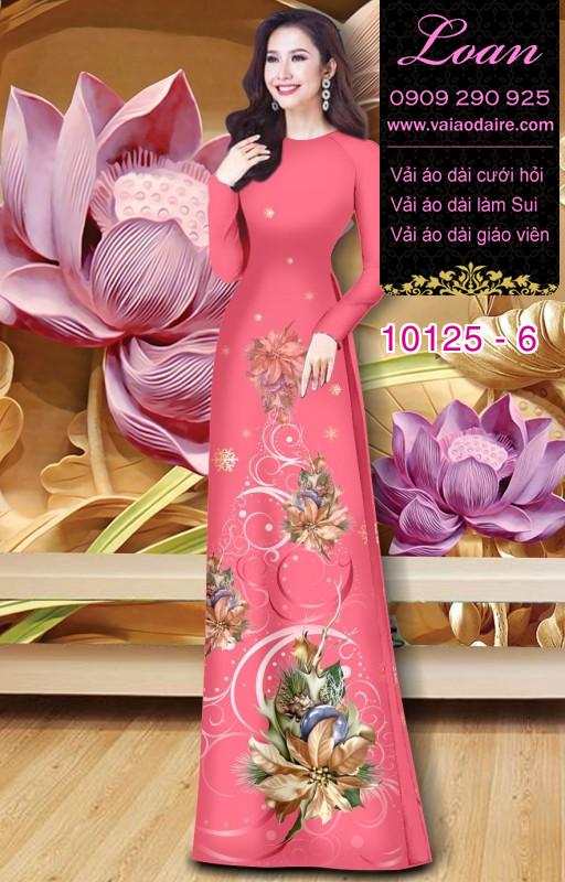 Vải áo dài hoa 3D Vải áo dài hoa 3D