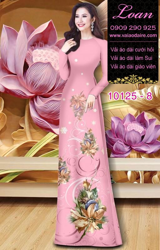 Vải áo dài hoa 3D Vải áo dài hoa 3D