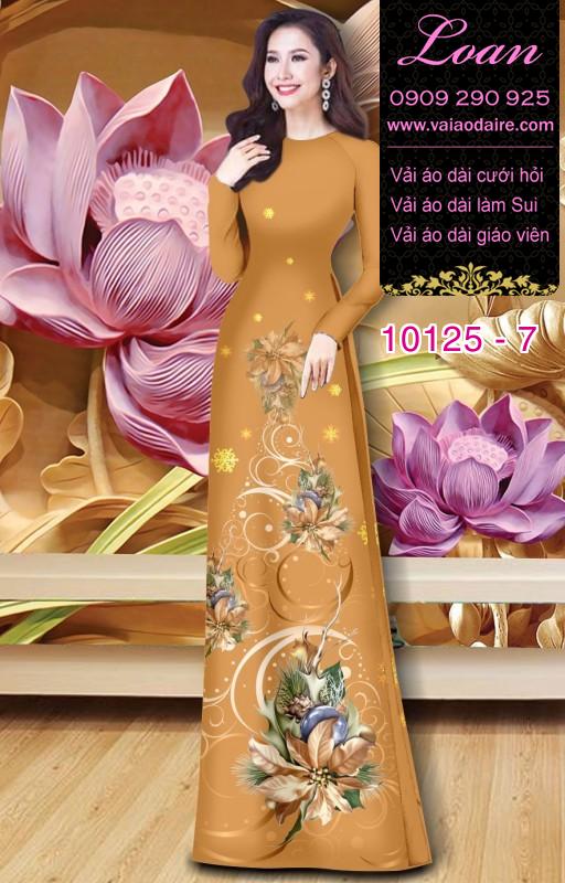 Vải áo dài hoa 3D Vải áo dài hoa 3D