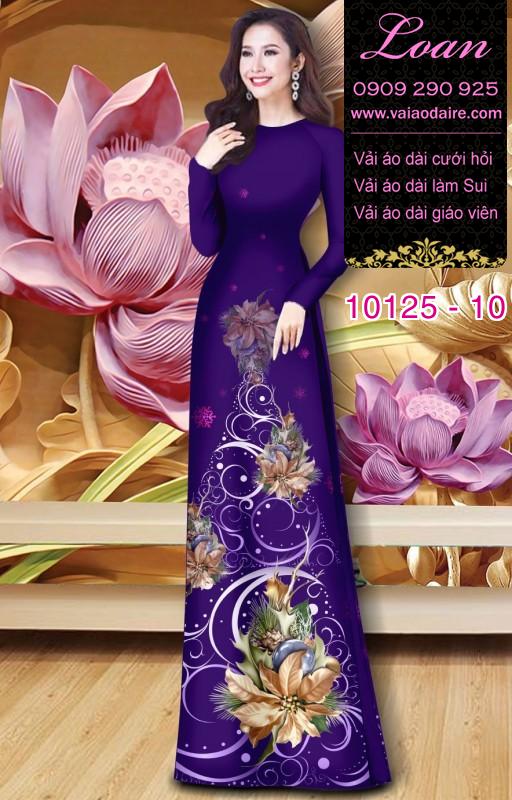 Vải áo dài hoa 3D Vải áo dài hoa 3D