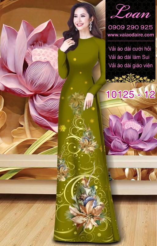 Vải áo dài hoa 3D Vải áo dài hoa 3D