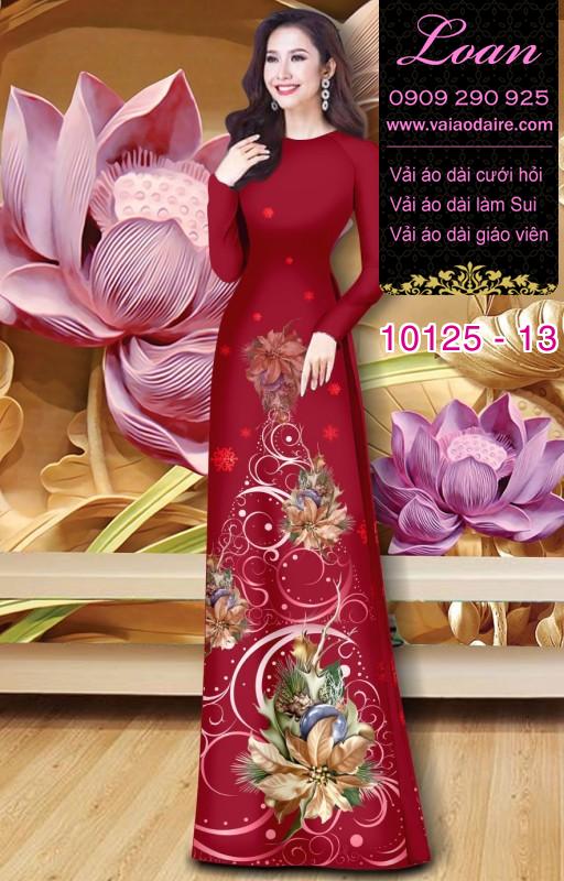 Vải áo dài hoa 3D Vải áo dài hoa 3D