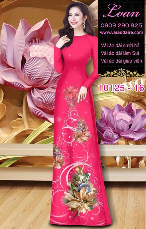 Vải áo dài hoa 3D Vải áo dài hoa 3D