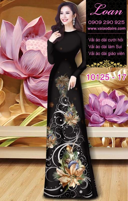 Vải áo dài hoa 3D Vải áo dài hoa 3D