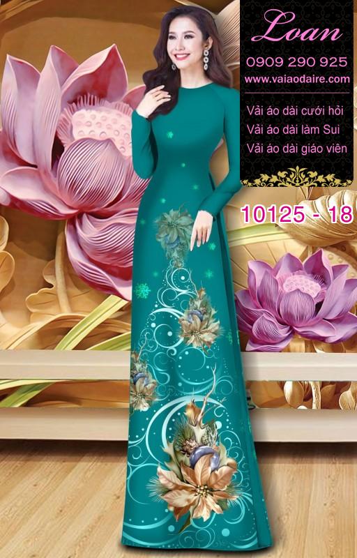 Vải áo dài hoa 3D Vải áo dài hoa 3D