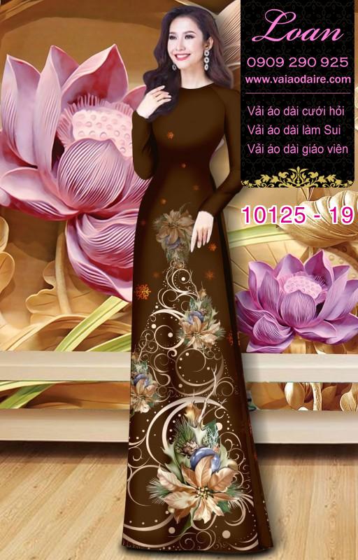 Vải áo dài hoa 3D Vải áo dài hoa 3D