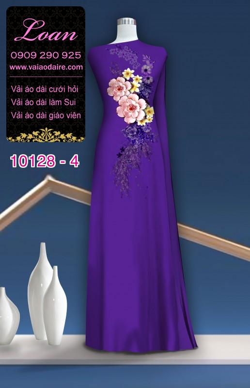 Vải áo dài hoa 3D