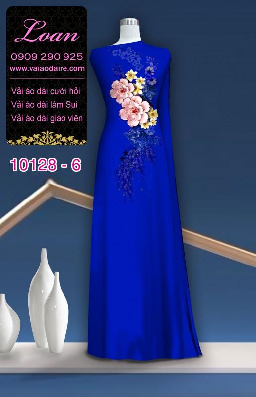 Vải áo dài hoa 3D