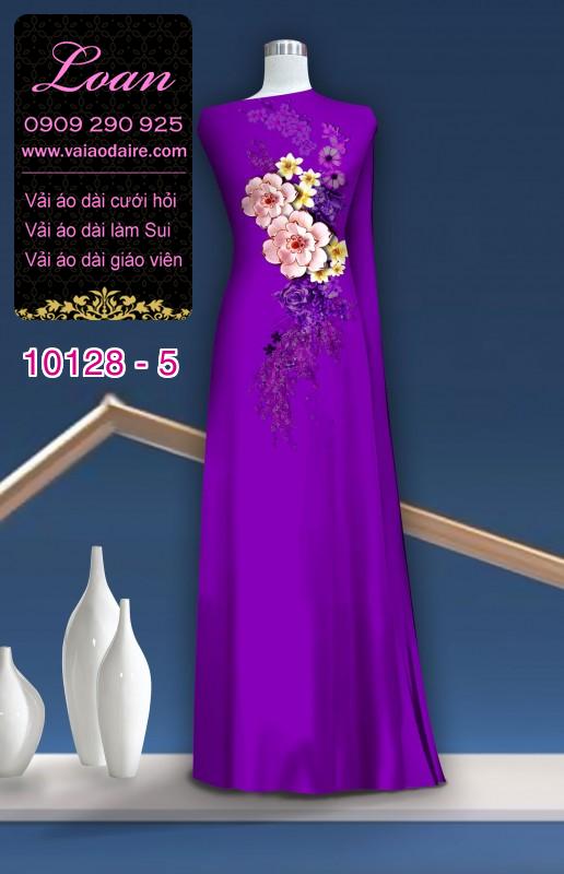 Vải áo dài hoa 3D
