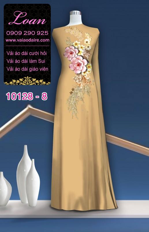 Vải áo dài hoa 3D