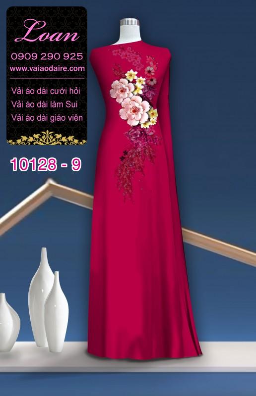 Vải áo dài hoa 3D
