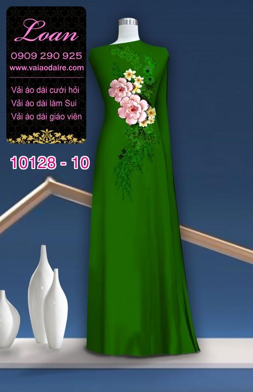 Vải áo dài hoa 3D