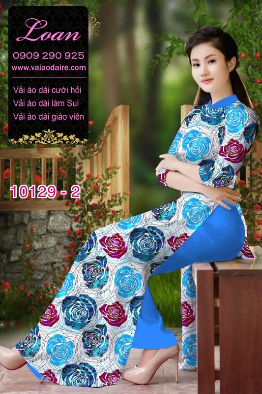 Vải áo dài hoa 3D