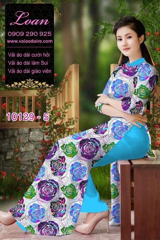 Vải áo dài hoa 3D