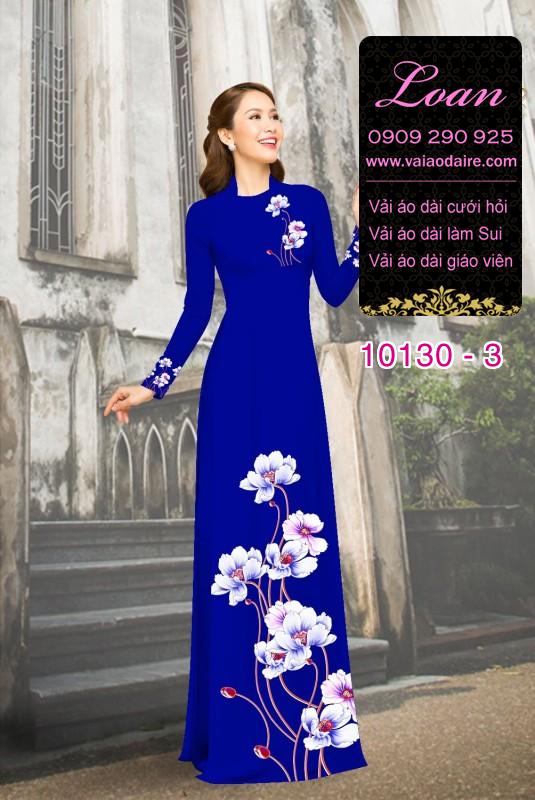 Vải áo dài hoa 3D