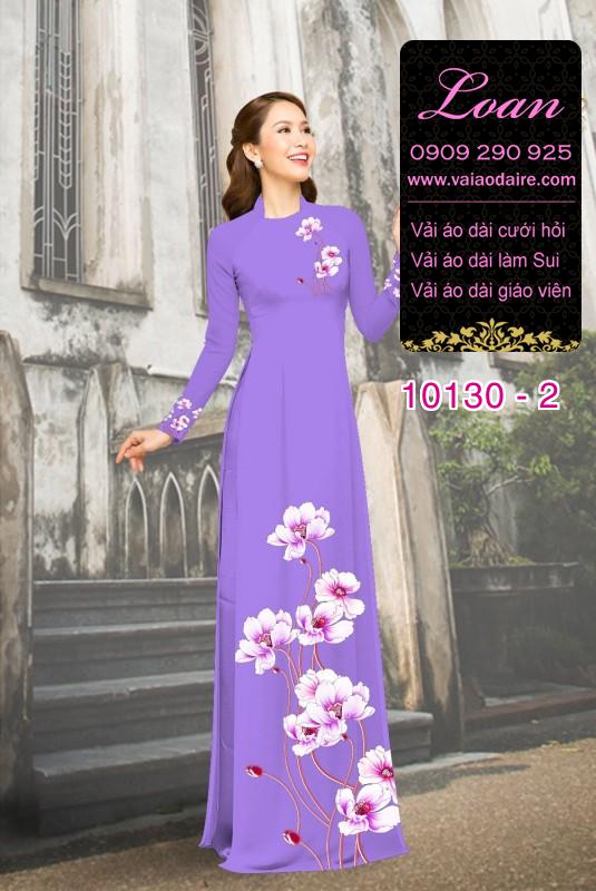 Vải áo dài hoa 3D