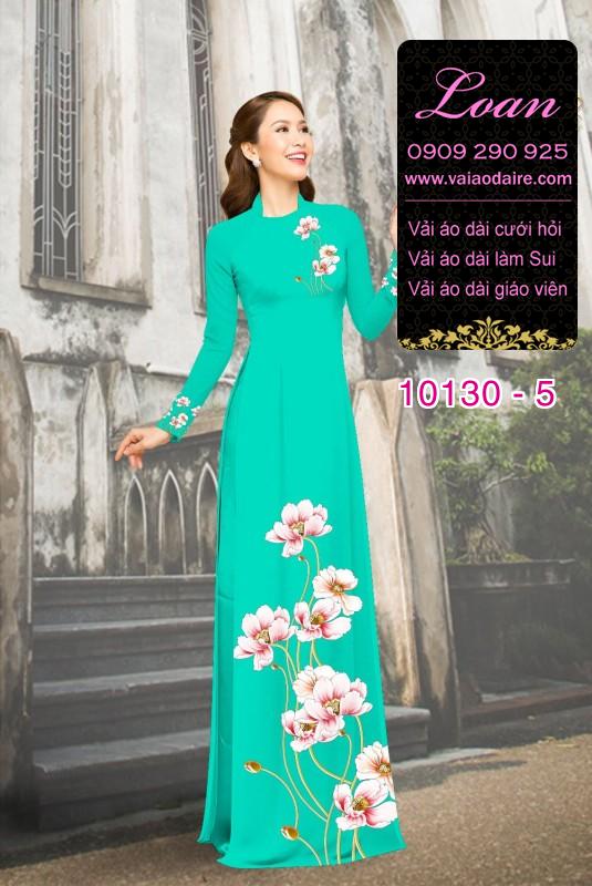 Vải áo dài hoa 3D