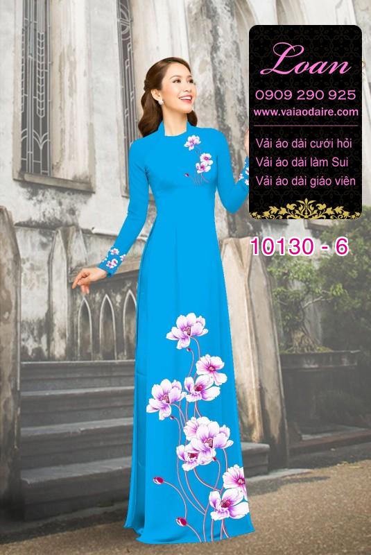Vải áo dài hoa 3D