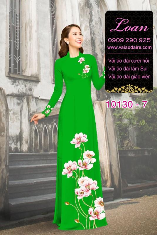 Vải áo dài hoa 3D