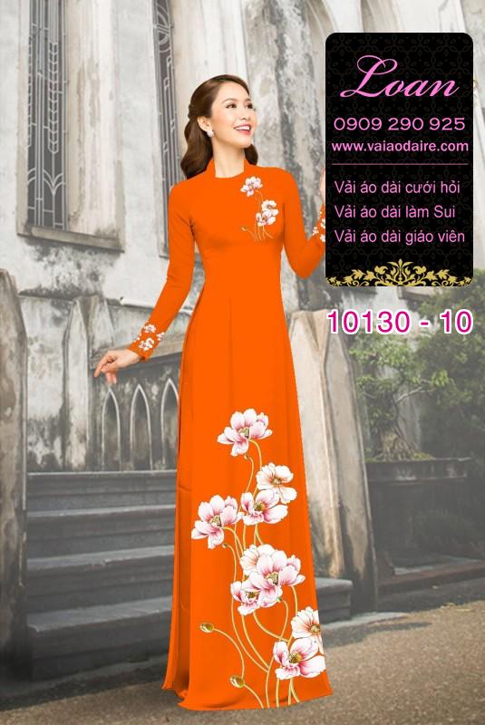Vải áo dài hoa 3D