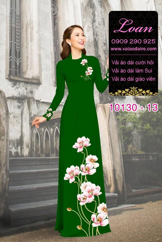 Vải áo dài hoa 3D