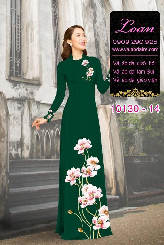 Vải áo dài hoa 3D