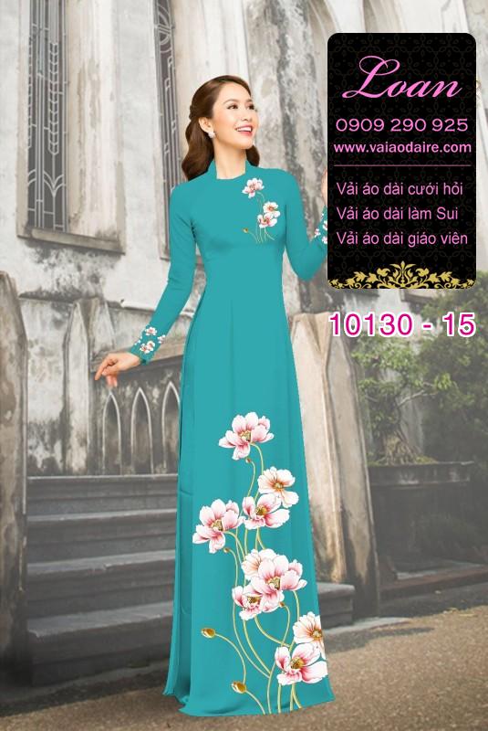 Vải áo dài hoa 3D